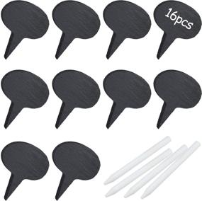 img 4 attached to 🧀 Cheese Lovers Rejoice: 16-Piece Cheese Markers Set with Slate Labels & Chalk Markers - Perfect for Parties and Dinners