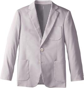 img 2 attached to 👔 Boys' Clothing: Isaac Mizrahi Solid Cotton Blazer