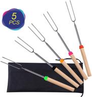 🔥 32-inch extendable campfire roasting sticks for marshmallows, smores, and campfires - set of 5 logo