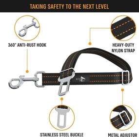 img 2 attached to 🐶 Universal Dog Seatbelt - Adjustable Tether for Secure Pet Travel in Cars. Pet Seat Belts for Small and Large Dogs - Ensuring Safety and Comfort During Car Rides