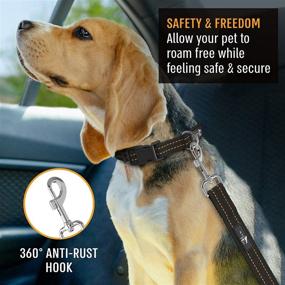 img 3 attached to 🐶 Universal Dog Seatbelt - Adjustable Tether for Secure Pet Travel in Cars. Pet Seat Belts for Small and Large Dogs - Ensuring Safety and Comfort During Car Rides