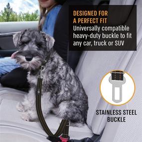 img 1 attached to 🐶 Universal Dog Seatbelt - Adjustable Tether for Secure Pet Travel in Cars. Pet Seat Belts for Small and Large Dogs - Ensuring Safety and Comfort During Car Rides