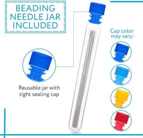 img 1 attached to 🧵 Set of 15 Big Eye Beading Needles in 3 Sizes - Hassle-free Threading, Minimizes Frustration - Ideal for Jewelry Making and Beading Projects - Comes with Needle Tube (Color May Vary)