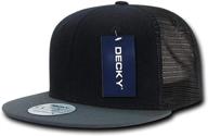 decky panel flat trucker heather logo