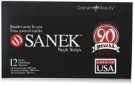 💇 sanek display neck strips: 60 count, pack of 12 - superior quality hair salon essentials! logo