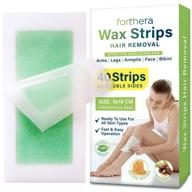 🪒 forthera wax strips: easy hair removal kit for all skin types, face, body &amp; bikini area [40 strips] logo