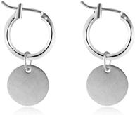 💫 women's gold round sequin coin disc charm hoop earrings – jeni-sely statement jewelry for girls logo