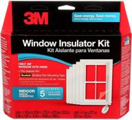 🌬️ 3m indoor window insulator kit - window insulation film for heat and cold - 5.16 ft. x 17.5 ft. - covers (5) 3 ft. by 5 ft. windows логотип