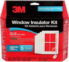 img 4 attached to 🌬️ 3M Indoor Window Insulator Kit - Window Insulation Film for Heat and Cold - 5.16 ft. x 17.5 ft. - Covers (5) 3 ft. by 5 ft. Windows