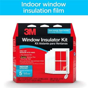 img 3 attached to 🌬️ 3M Indoor Window Insulator Kit - Window Insulation Film for Heat and Cold - 5.16 ft. x 17.5 ft. - Covers (5) 3 ft. by 5 ft. Windows