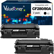 🖨️ valuetoner 2 черные совместимые тонер-картриджи для hp 80a cf280a 80x cf280x 05a ce505a, для принтеров pro 400 m401n, m401dn, m401dne, mfp m425dn, m425dw, laserjet p2055dn. логотип