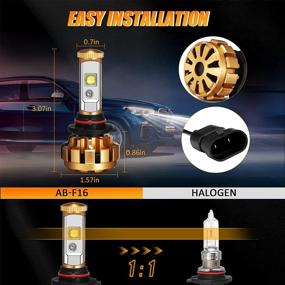 img 3 attached to 🔆 Auxbeam 9005 LED Bulbs: 9005 HB3 High-Intensity Conversion Kit - 60W, 6000lm, XHP50 LED Chips, F-16 Series (Pack of 2)
