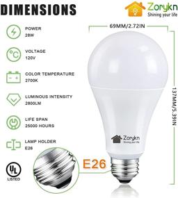 img 3 attached to 💡 Zorykn Dimmable LED Bulb 150 200W Equivalent - The Perfect Lighting Solution