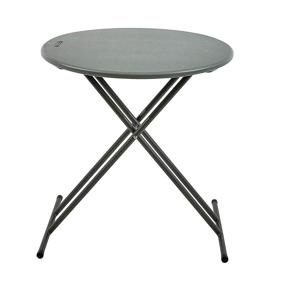 img 4 attached to ⚪️ IndestrucTable Classic Light Round Personal Plastic Folding Table (Made in USA), Charcoal - 24