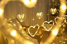 img 2 attached to 138 LED Love Heart Curtain Light with Remote Control by MONETE - Perfect for Valentine's Day, Christmas, Wedding, Bedroom Party, Birthday Decoration