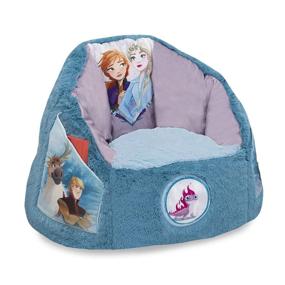 img 4 attached to ❄️ Disney Frozen Cozee Fluffy Chair: Magical Toddler Size Seating for Kids Ages 1-6