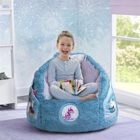 img 3 attached to ❄️ Disney Frozen Cozee Fluffy Chair: Magical Toddler Size Seating for Kids Ages 1-6