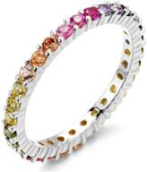 nyc sterling rainbow zirconia eternity logo