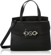 guess vg811306 bla hensely satchel women's handbags & wallets logo