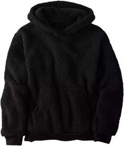 img 4 attached to Sherpa Pullover Hoodie Sweatshirts Pocket Boys' Clothing - Fashion Hoodies & Sweatshirts