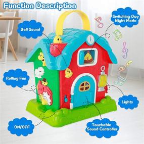 img 3 attached to 🎵 HISTOYE Musical Barn Activity Cube Learning Toys for 1 Year Old Developmental Toddler Early Education Toys 12-18 Months Interactive Toys for 1 2 3 4 Year Old Boys and Girls