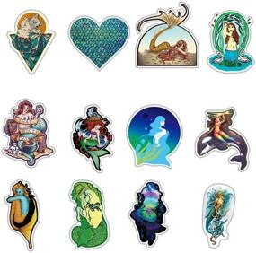 img 1 attached to 🧜 Mermaid Laptop Stickers Water Bottle Skateboard Motorcycle Phone Bicycle Luggage Guitar Bike Sticker Decal 50pcs Pack - Cute Girl