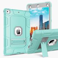 📱 ipad 6th generation case, ipad 5th gen case, bentoben 3-in-1 heavy duty hybrid cover with kickstand – shockproof protective case for 9.7 ipad 2018/2017, mist blue/gray logo