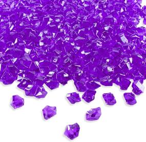 img 3 attached to 💜 385-Piece Set of Purple Acrylic Ice Rock Crystals for Table Scatters, Vase Fillers, Events, Weddings, Birthdays - Perfect for Decoration, Favors, Arts & Crafts