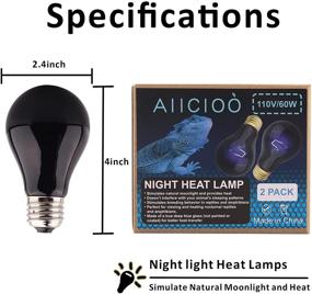 img 1 attached to 🦎 40 Watt Reptile Heat Lamp: Moon-Like Light Bulb for Bearded Dragon, Gecko, Snake, Turtle, and Lizard Terrariums