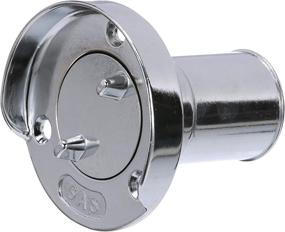 img 2 attached to 💧 Seachoice 32041 Gas Deck Mount Fill Plate with Chrome Plated Zinc, Rubber Gasket, and Beaded Chain Cap Tether