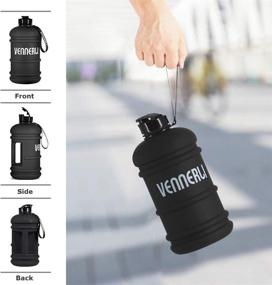 img 3 attached to VENNERLI Half Gallon Water Bottle 2.2L - Large Sports Reusable Plastic Hydro Jug with Handle, 74oz Capacity - BPA-free, Leakproof & Ideal for Gym, Yoga, Travel, Camping, Cycling & Outdoor Sports