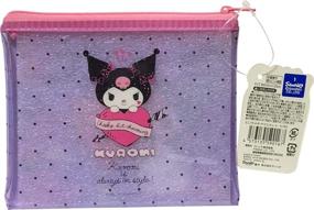 img 1 attached to 👛 Cute Sanrio Kuromi Mini Pouch Zipper Case Bag – Compact and Stylish Accessories Cosmetic Flat Vinyl Bag (14x12cm)