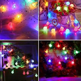 img 1 attached to 🌟 16.4ft Color Changing Globe String Lights: Crystal Bubble Ball Fairy Lights for Home Decor - 16 Colors, Remote Control Timer