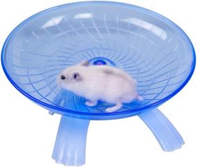 img 4 attached to 🐹 Wontee Hamster Flying Saucer Wheel: Silent & Safer Exercise for Small Animals - Ideal for Gerbils, Rats, Mice, Hedgehogs & More!