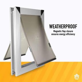 img 3 attached to 🐾 Premium Heavy Duty Rustproof Dog Door for Exterior Doors with Dual Flaps - Double Insulated, Highly Durable Aluminum Construction