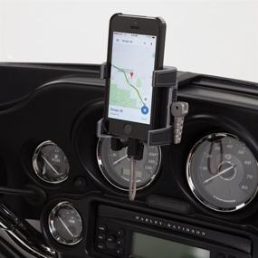 img 4 attached to CIRO 50216 Smartphone/GPS Holder | Black Fairing Mount + Charger for 1996-2013 Flht/Flhx Touring Models