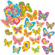 🦋 baker ross ef805 butterfly foam stickers - pack of 102, self adhesives for kids craft, ideal for schools, craft groups, party crafting & home decor logo