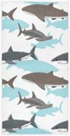🐋 ultra soft luxury hand towel for bathroom - starry whale shark design 30"x15 logo
