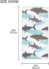 img 2 attached to 🐋 Ultra Soft Luxury Hand Towel for Bathroom - Starry Whale Shark Design 30"x15