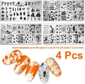 img 3 attached to 💅 Преобразите свои ногти с набором для стемпинга Whaline Halloween Nail Art Plates - дизайны маникюра салонного качества, выполненные в домашних условиях!