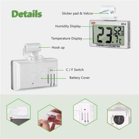 img 1 attached to Qguai Terrarium Thermometer Hygrometer Humidity