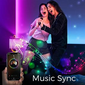 img 2 attached to Transform Your Space with QZYL 80FT LED Lights: App Control, Music Sync, Color Changing RGB Light Strips, Remote Included for Bedroom, Living Room, Kitchen Decor