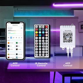 img 3 attached to Transform Your Space with QZYL 80FT LED Lights: App Control, Music Sync, Color Changing RGB Light Strips, Remote Included for Bedroom, Living Room, Kitchen Decor