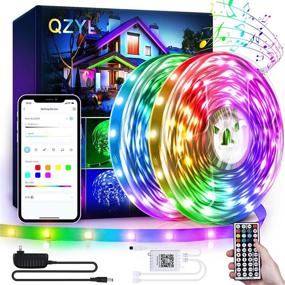 img 4 attached to Transform Your Space with QZYL 80FT LED Lights: App Control, Music Sync, Color Changing RGB Light Strips, Remote Included for Bedroom, Living Room, Kitchen Decor