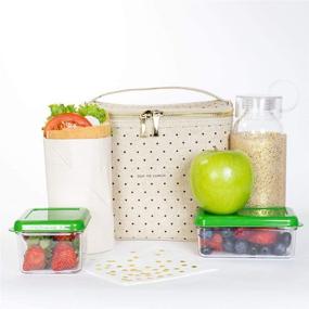 img 1 attached to 👜 Canvas Lunch Tote, Deco Dots (Out To Lunch) by Kate Spade New York