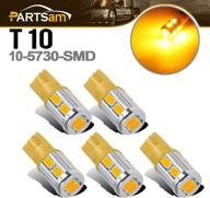 🚦 лампочки partsam amber yellow led: супер яркие 168 2825 w5w 194 t10 замена для фонарей верхней крыши и маркерных огней автомобиля логотип