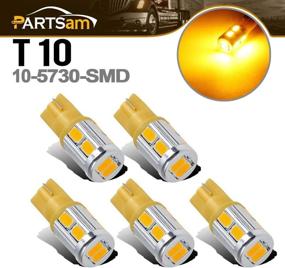 img 4 attached to 🚦 Лампочки Partsam Amber Yellow LED: Супер Яркие 168 2825 W5W 194 T10 Замена для Фонарей Верхней Крыши и Маркерных Огней Автомобиля