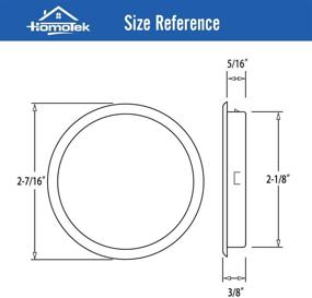 img 2 attached to 🚪 HOMOTEK 4 Pack Closet Door Finger Pull: Easy Snap-in Installation, 2-1/8” Diameter Opening Hole, Black Finish, Fits 5/16” Depth