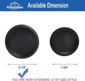 img 1 attached to 🚪 HOMOTEK 4 Pack Closet Door Finger Pull: Easy Snap-in Installation, 2-1/8” Diameter Opening Hole, Black Finish, Fits 5/16” Depth