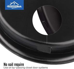 img 3 attached to 🚪 HOMOTEK 4 Pack Closet Door Finger Pull: Easy Snap-in Installation, 2-1/8” Diameter Opening Hole, Black Finish, Fits 5/16” Depth